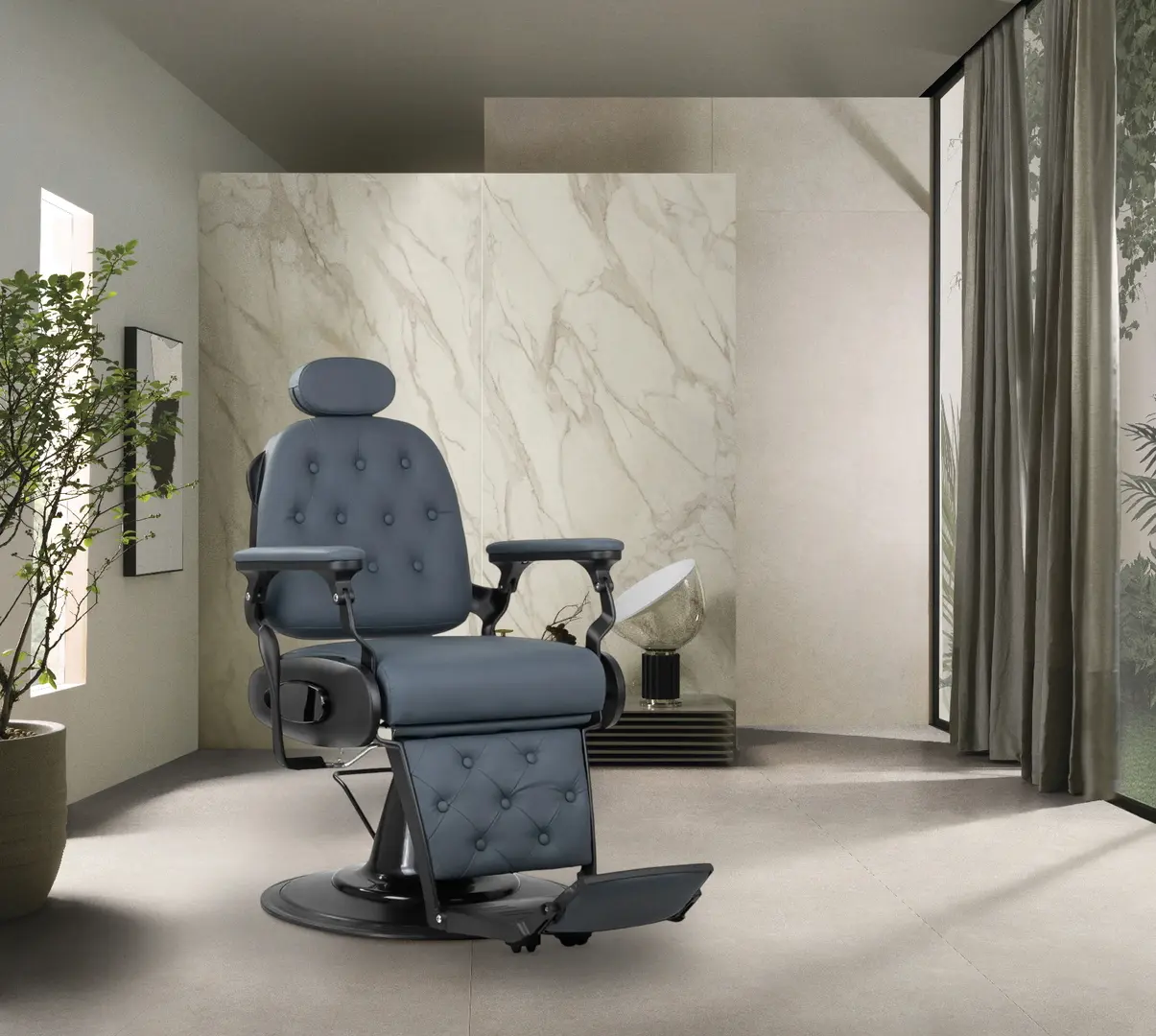 Fotoliu de coafor Gabbiano Francesco 153413 (Graphite/Black)