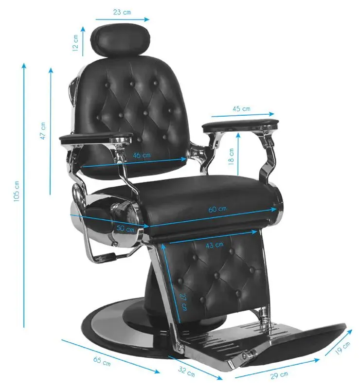 Fotoliu de coafor Gabbiano Francesco (Black)