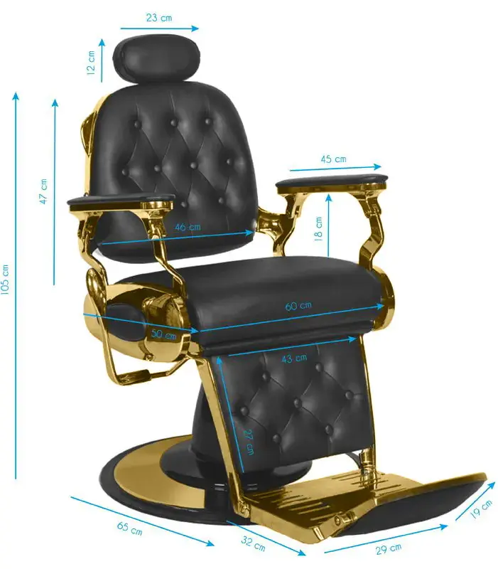 Кресло парикмахерское Gabbiano Francesco (Black/Gold)