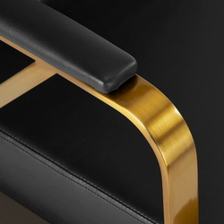 Fotoliu de coafor Gabbiano Genua (Black/Gold) Thumb
