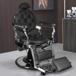 Fotoliu de coafor Gabbiano Giulio (Black/Silver)