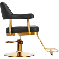 Fotoliu de coafor Gabbiano Granda (Black/Gold) Thumb