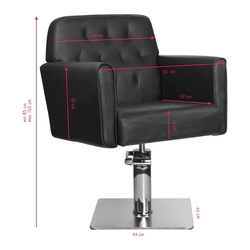 Fotoliu de coafor Gabbiano Hamburg 125407 (Brown) Thumb