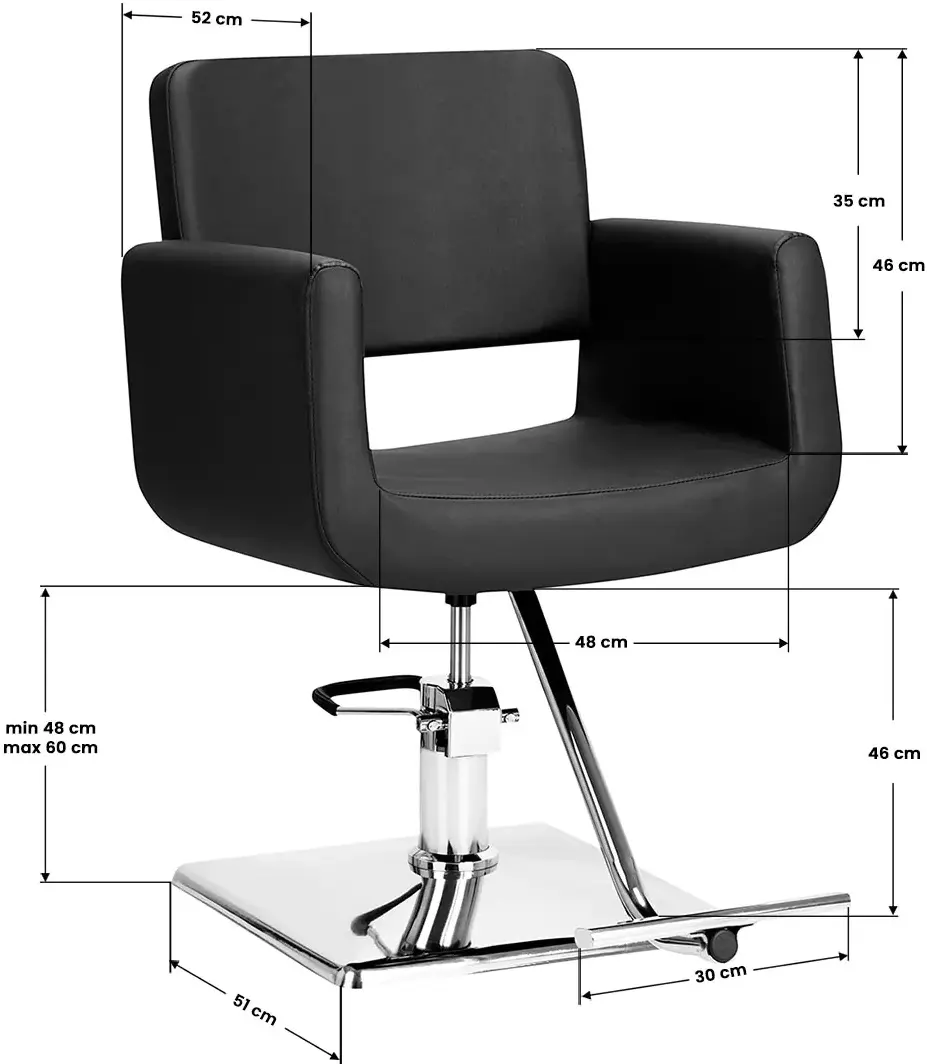 Fotoliu de coafor Gabbiano Helsinki (Black)