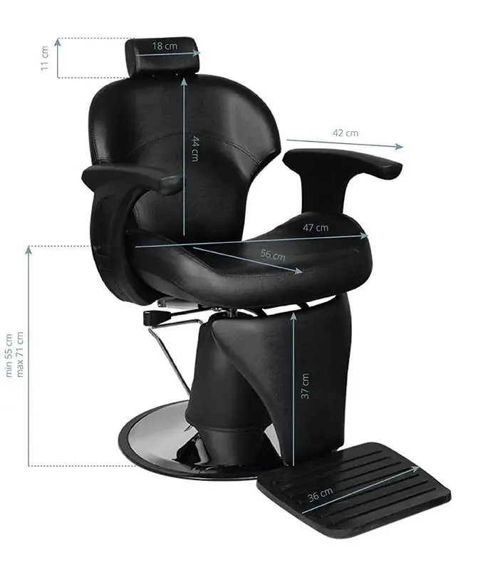 Fotoliu de coafor Gabbiano Igor (Black)