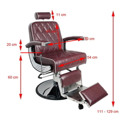 Кресло парикмахерское Gabbiano Imperial (Burgundy) Thumb