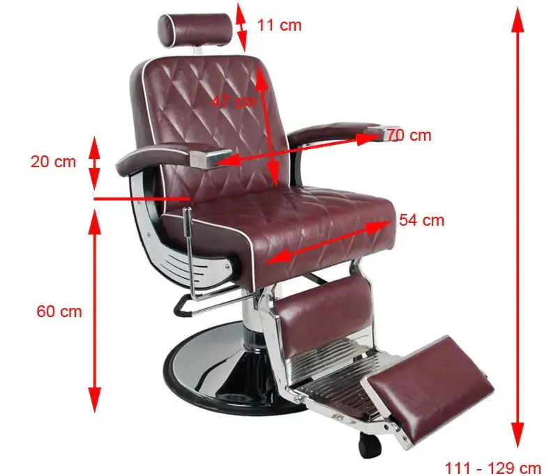 Кресло парикмахерское Gabbiano Imperial (Burgundy)