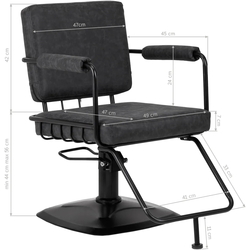 Fotoliu de coafor Gabbiano Katania Loft Old Leather 147876 (Black) Thumb