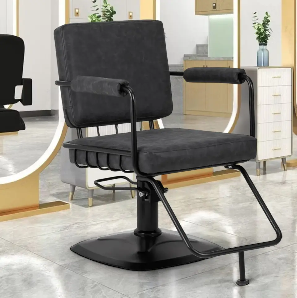 Fotoliu de coafor Gabbiano Katania Loft Old Leather 147876 (Black)