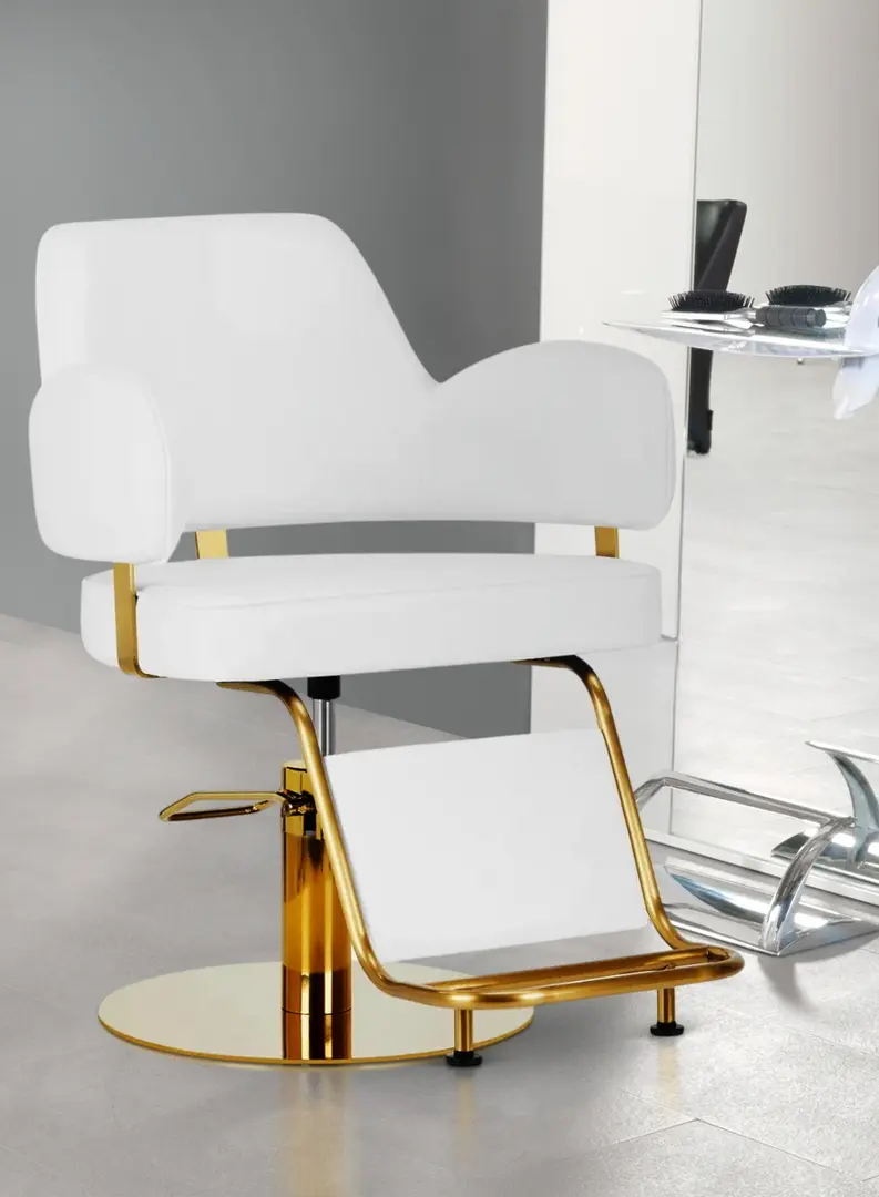 Fotoliu de coafor Gabbiano Linz NQ 148061 (White/Gold)