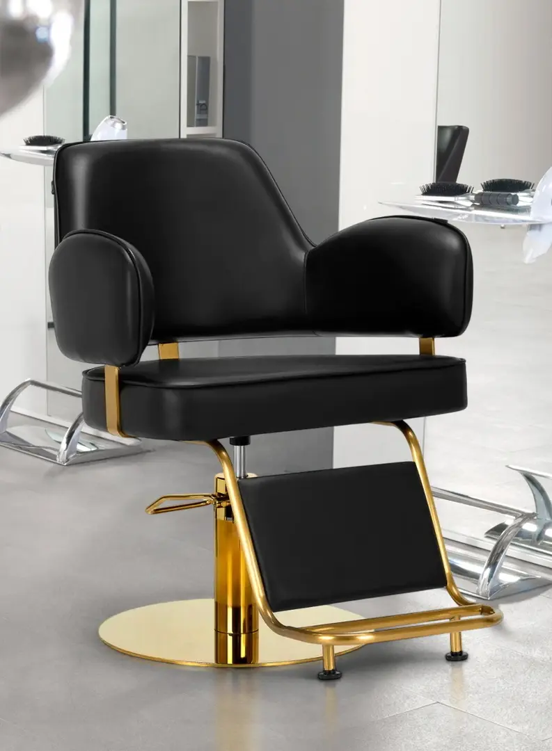 Fotoliu de coafor Gabbiano Linz NQ 148063 (Black/Gold)