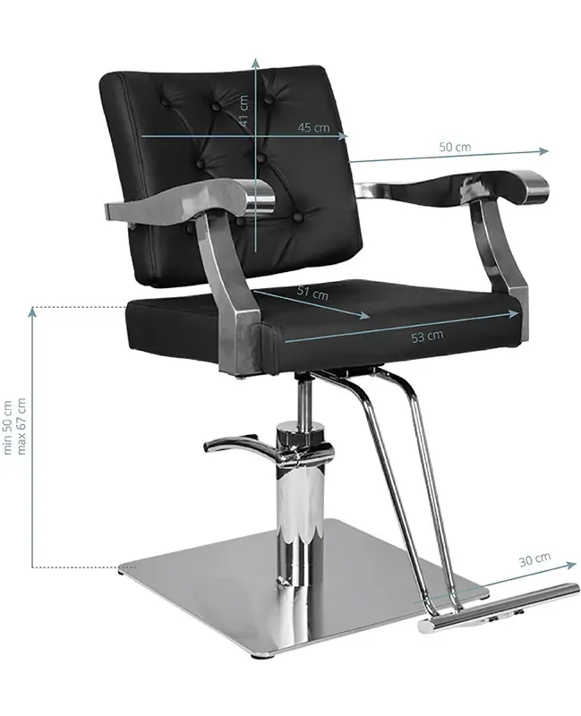 Fotoliu de coafor Gabbiano Lyon 132950 (Black)