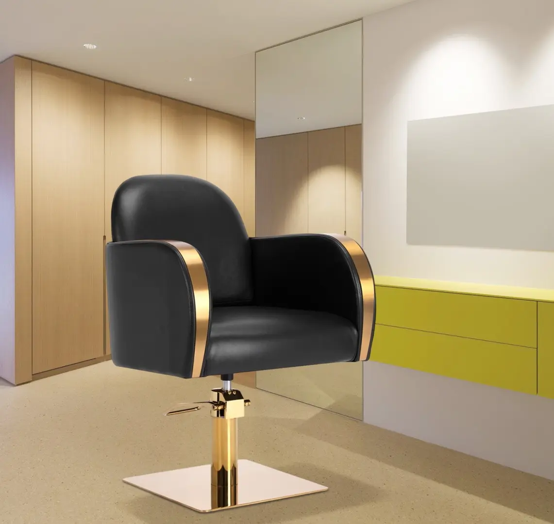 Fotoliu de coafor Gabbiano Malaga (Black/Gold)