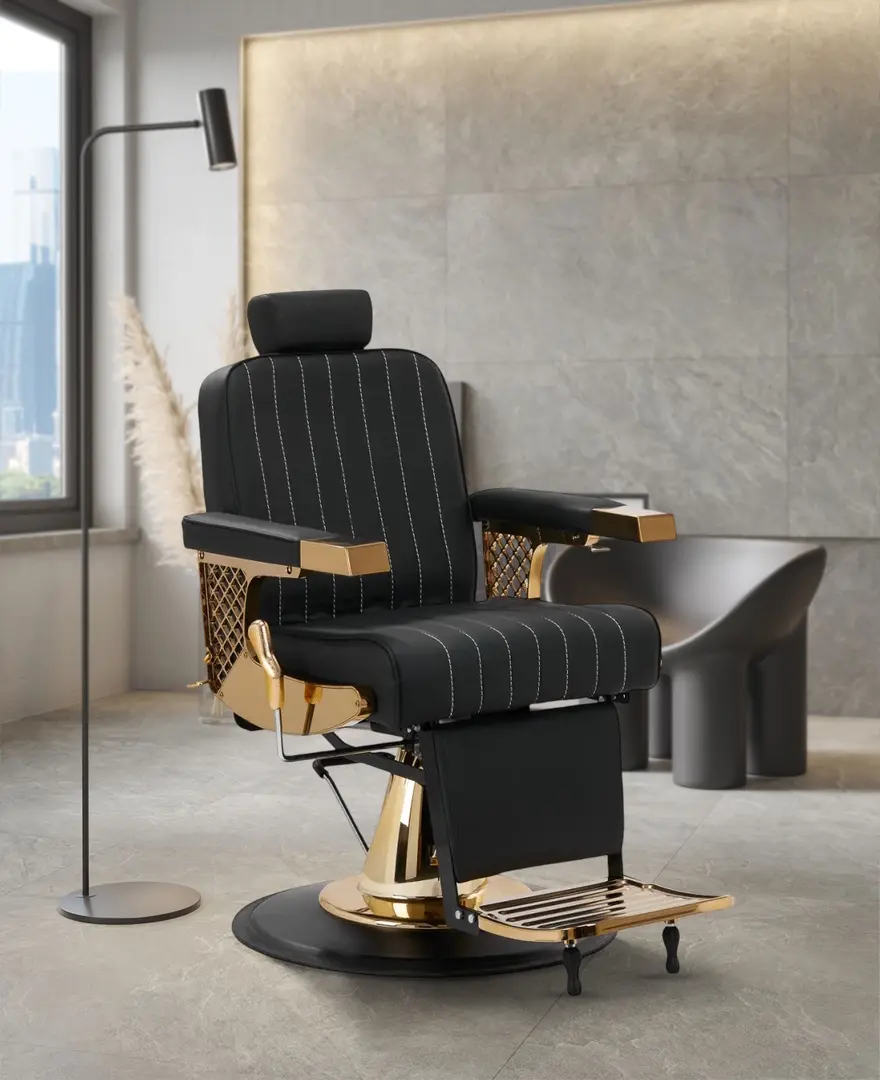 Fotoliu de coafor Gabbiano Marcus 148417 (Black/Gold)