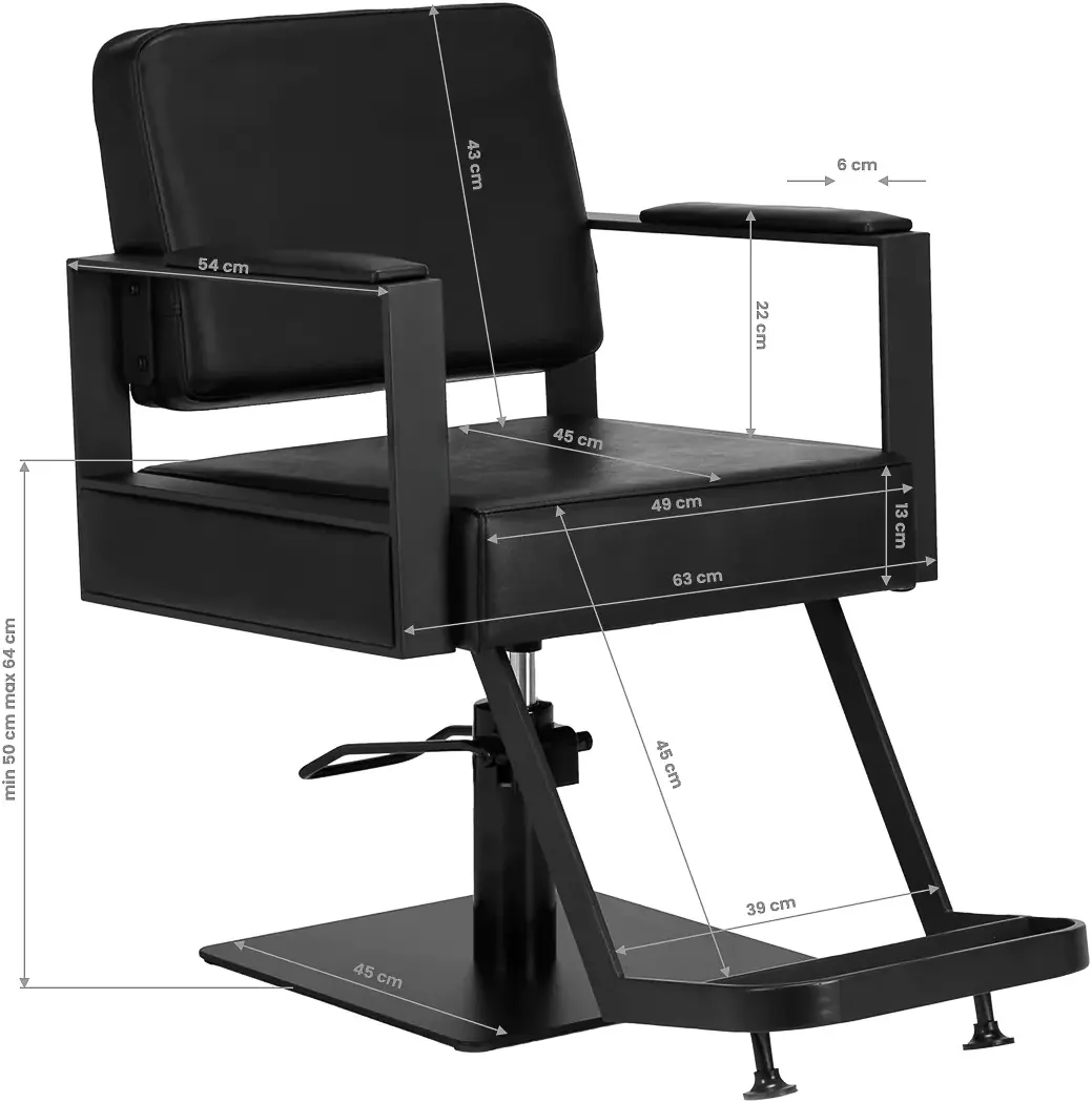 Fotoliu de coafor Gabbiano Modena 148058 (Black)