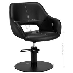 Fotoliu de coafor Gabbiano Modena (Black) Thumb