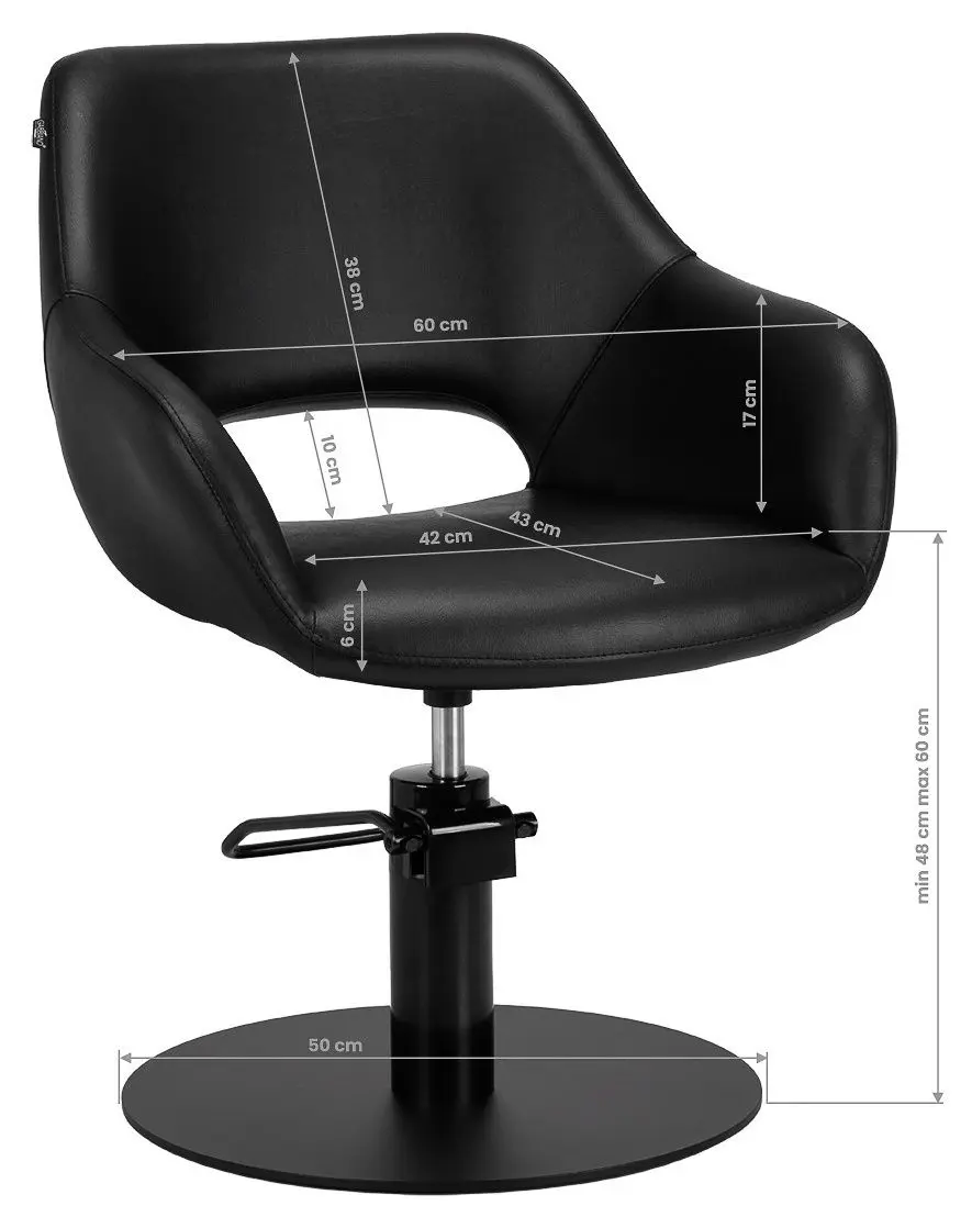 Fotoliu de coafor Gabbiano Modena (Black)