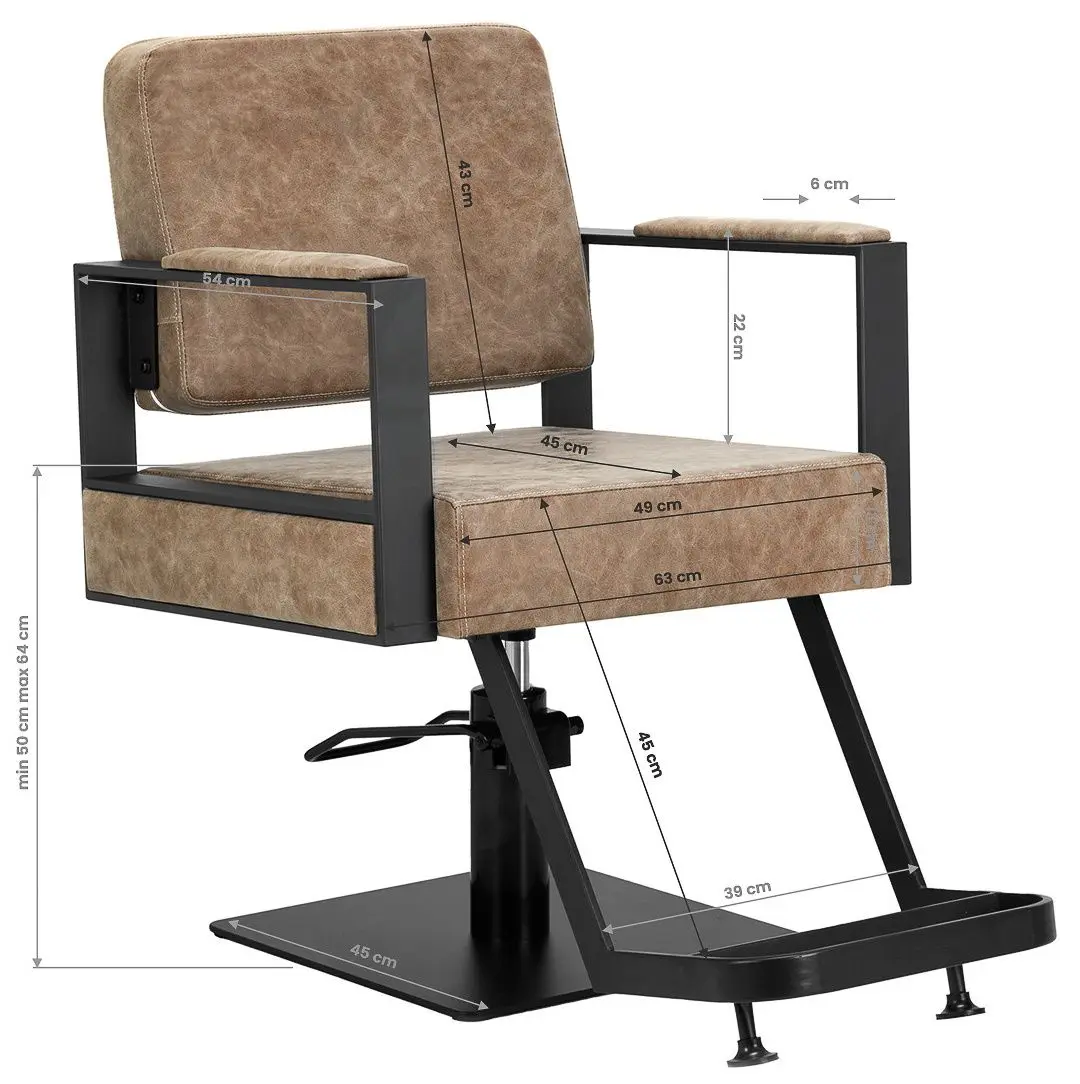 Fotoliu de coafor Gabbiano Modena (Light Brown)