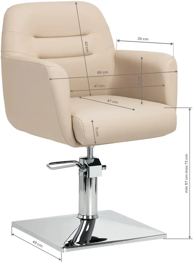 Fotoliu de coafor Gabbiano Monaco 149606 (Beige/Silver)