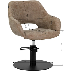 Fotoliu de coafor Gabbiano Morena 148052 (Light Brown) Thumb