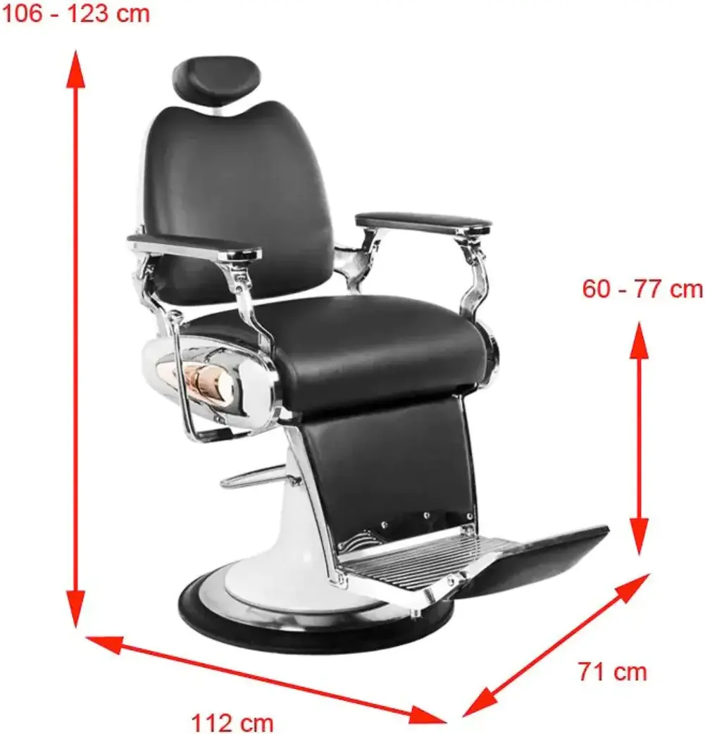 Fotoliu de coafor Gabbiano Moto Style (Black)