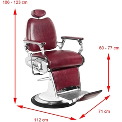 Кресло парикмахерское Gabbiano Moto Style (Bordeaux) Thumb