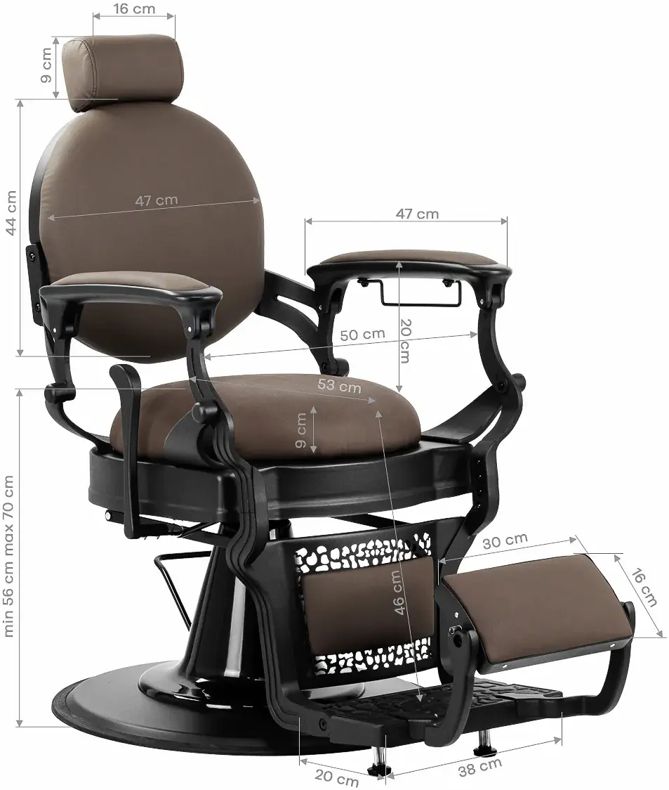 Fotoliu de coafor Gabbiano Niccolo 153415 (Brown/Black)