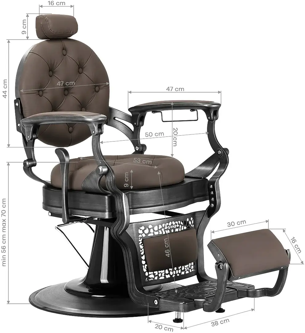 Fotoliu de coafor Gabbiano Niccolo (Brown)