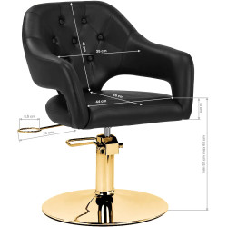 Кресло парикмахерское Gabbiano Parma 137381 (Black/Gold) Thumb