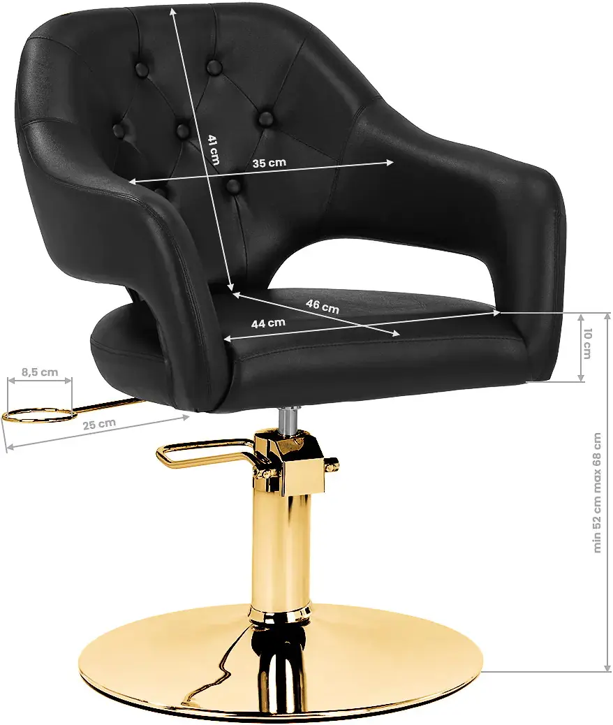 Кресло парикмахерское Gabbiano Parma 137381 (Black/Gold)