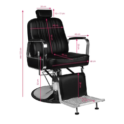 Fotoliu de coafor Gabbiano Patrizio (Black) Thumb