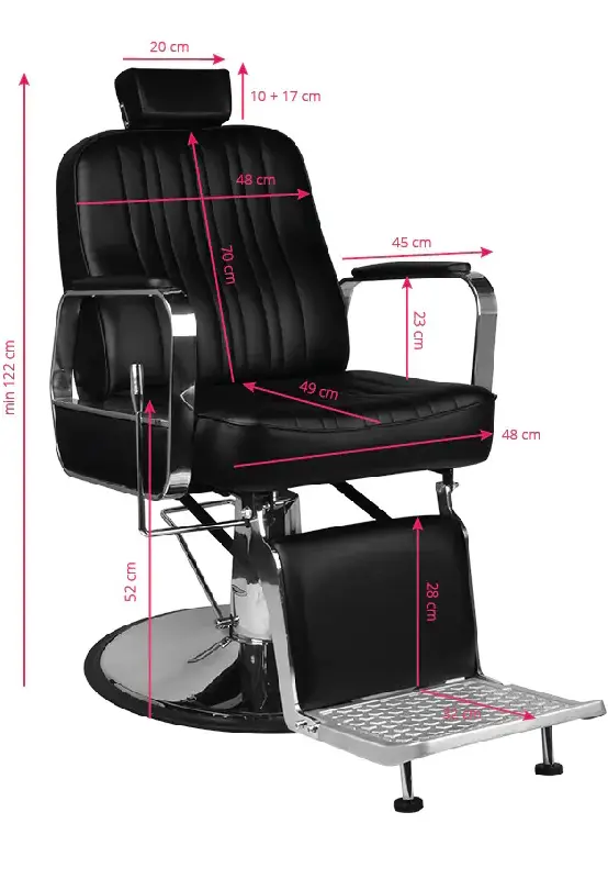 Fotoliu de coafor Gabbiano Patrizio (Black)
