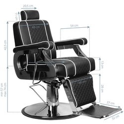 Fotoliu de coafor Gabbiano Paulo (Black) Thumb
