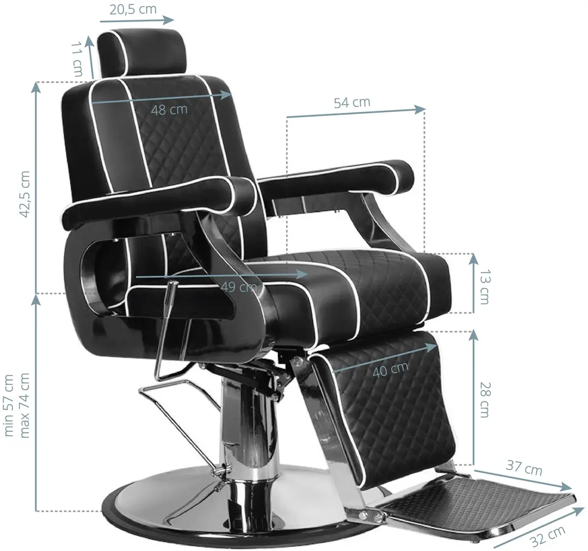 Fotoliu de coafor Gabbiano Paulo (Black)