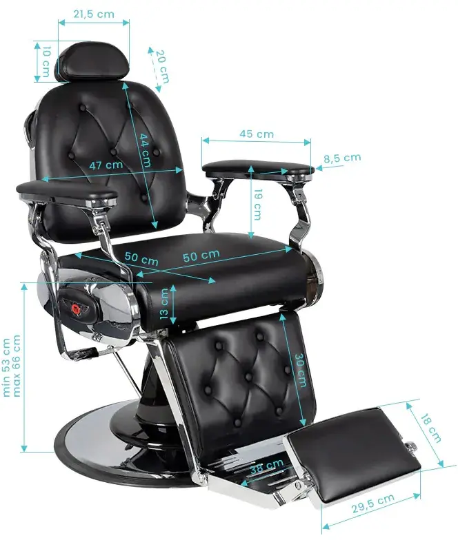 Footliu de coafor Gabbiano Pietro (Black)