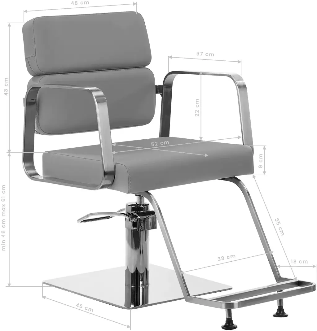 Кресло парикмахерское Gabbiano Porto 149521 (Grey)