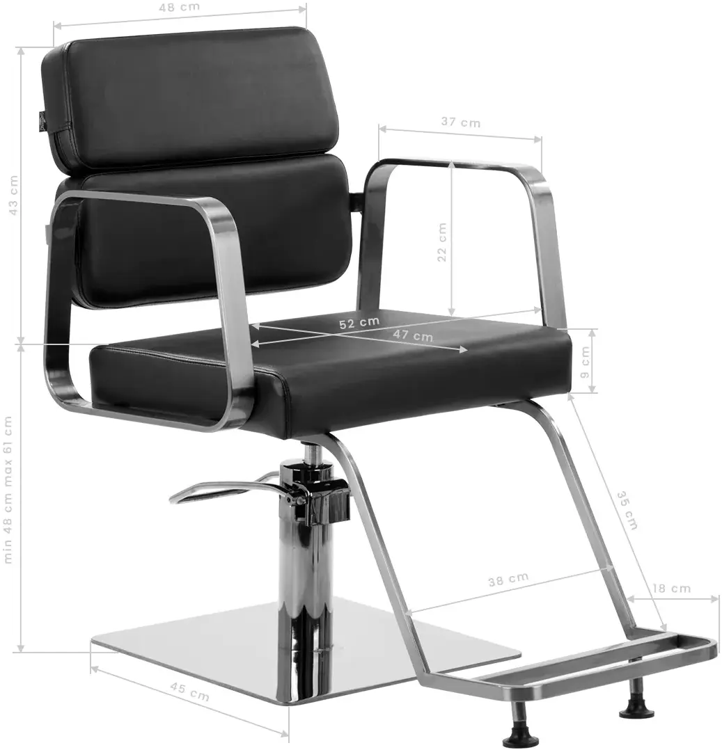 Fotoliu de coafor Gabbiano Porto 149522 (Black)