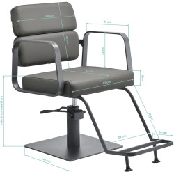 Fotoliu de coafor Gabbiano Porto 154138 (Grey) Thumb