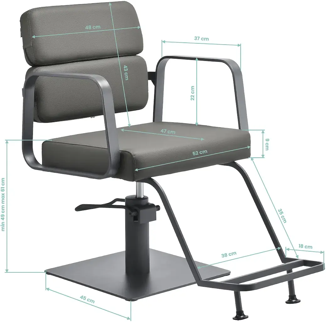 Fotoliu de coafor Gabbiano Porto 154138 (Grey)