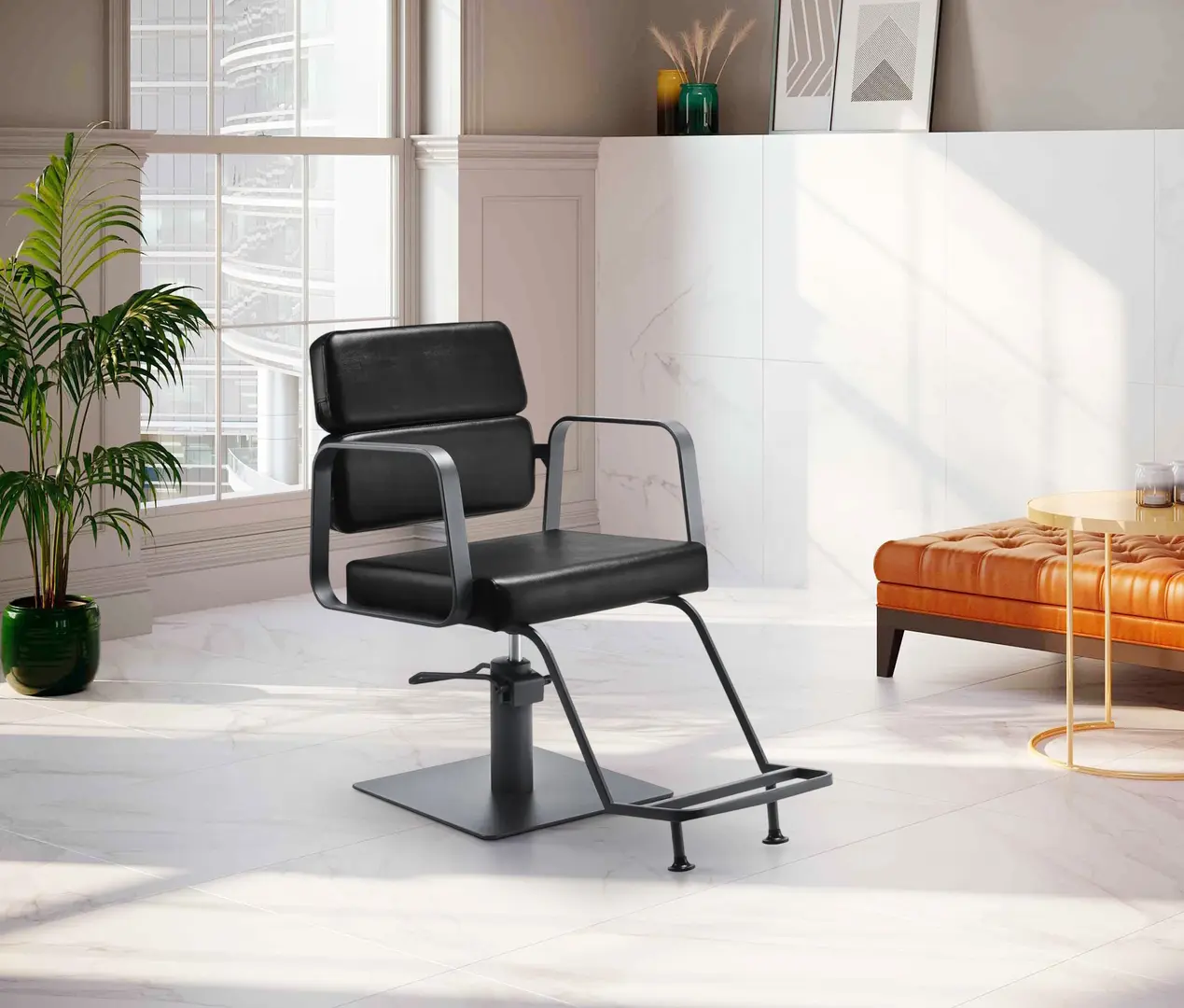 Fotoliu de coafor Gabbiano Porto 154139 (Black/Grey)