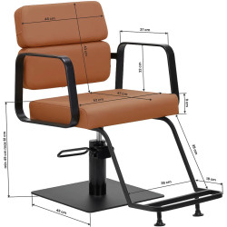 Fotoliu de coafor Gabbiano Porto 154171 (Dark Orange/Black) Thumb