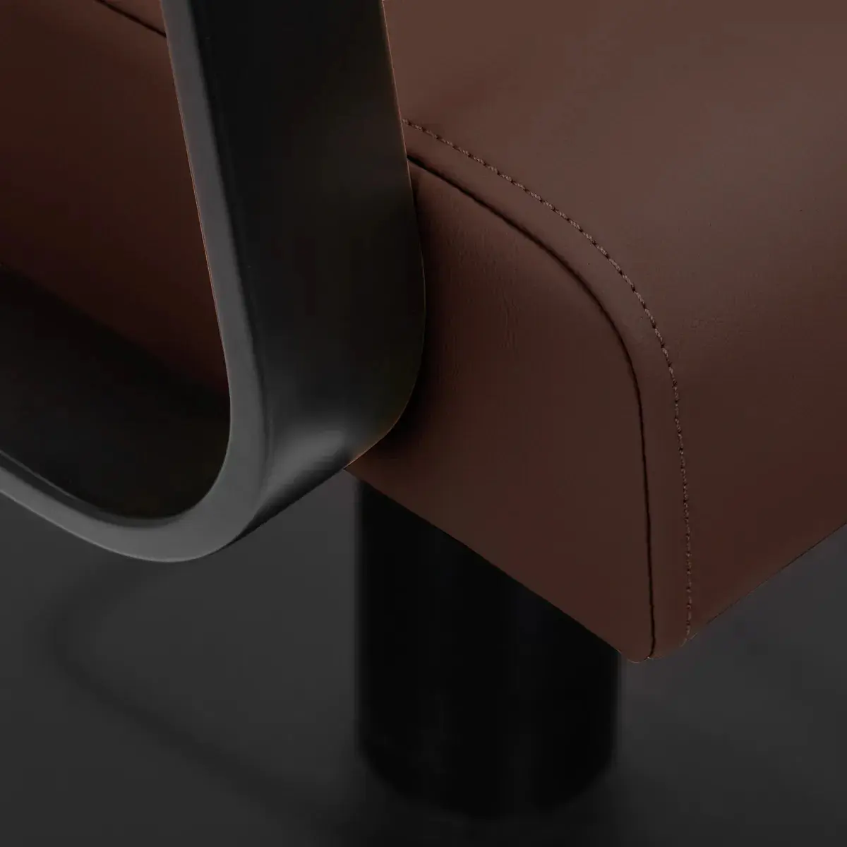 Fotoliu de coafor Gabbiano Porto 154172 (Chocolate/Black)