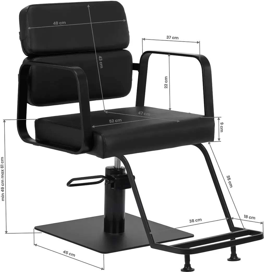 Кресло парикмахерское Gabbiano Porto-BM 148041 (Black)