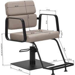 Fotoliu de coafor Gabbiano Porto-BM 148048 (Beige/Black) Thumb