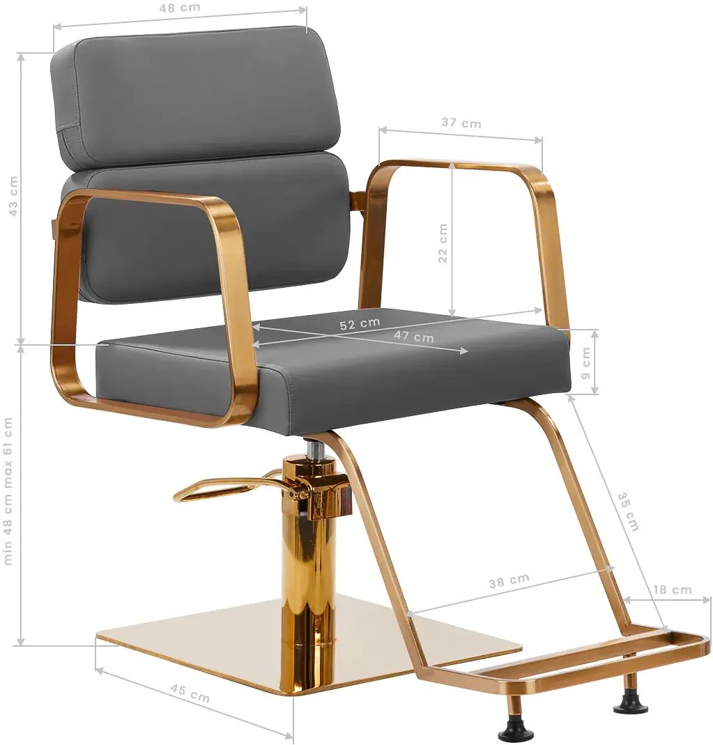 Кресло парикмахерское Gabbiano Porto-GM 148039 (Grey/Gold)