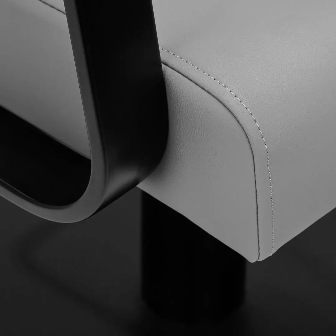 Fotoliu de coafor Gabbiano Porto (Grey/Black)