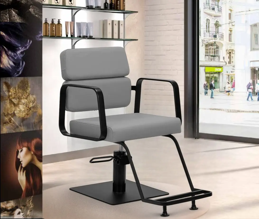 Fotoliu de coafor Gabbiano Porto (Grey/Black)