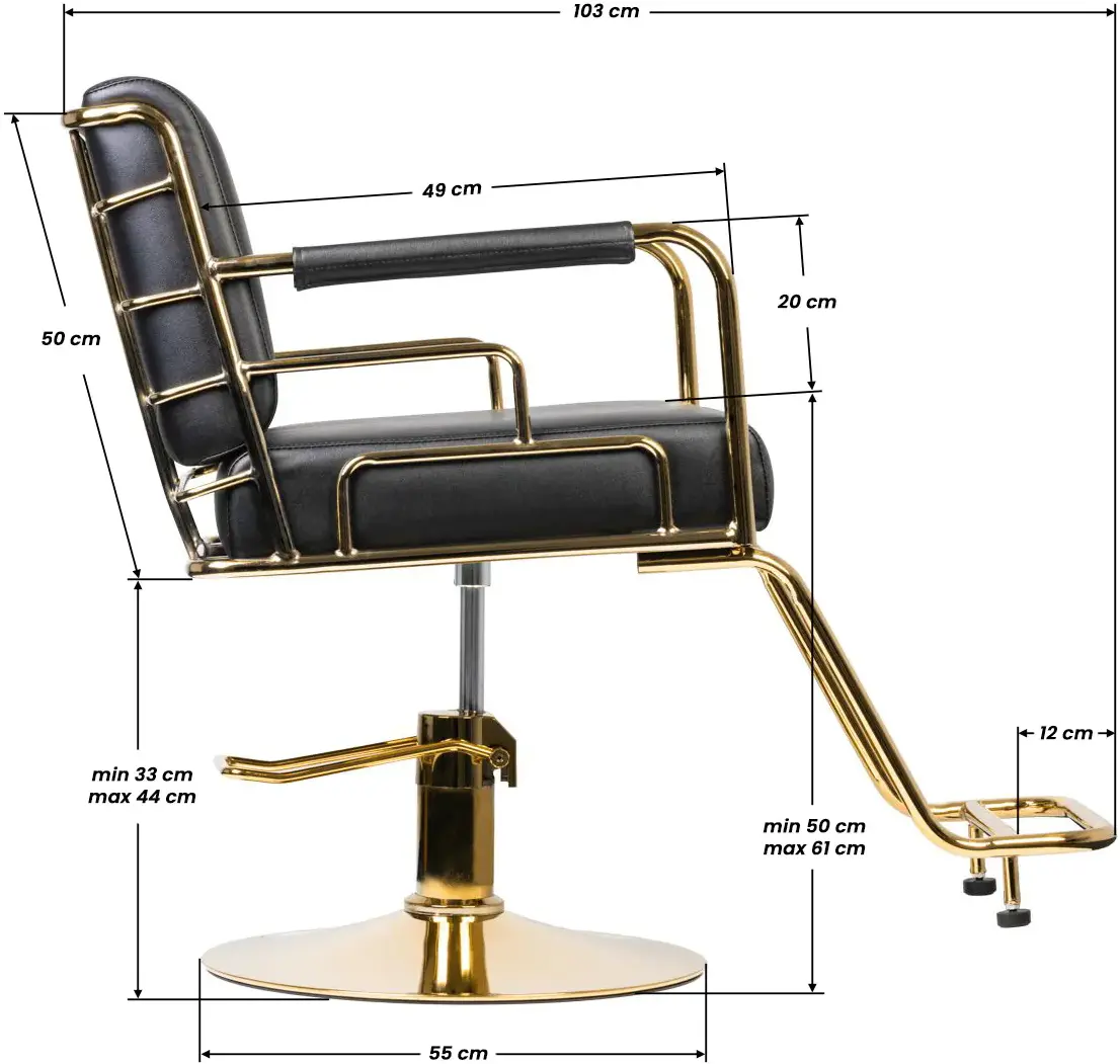 Кресло парикмахерское Gabbiano Prato 137106 (Black/Gold)