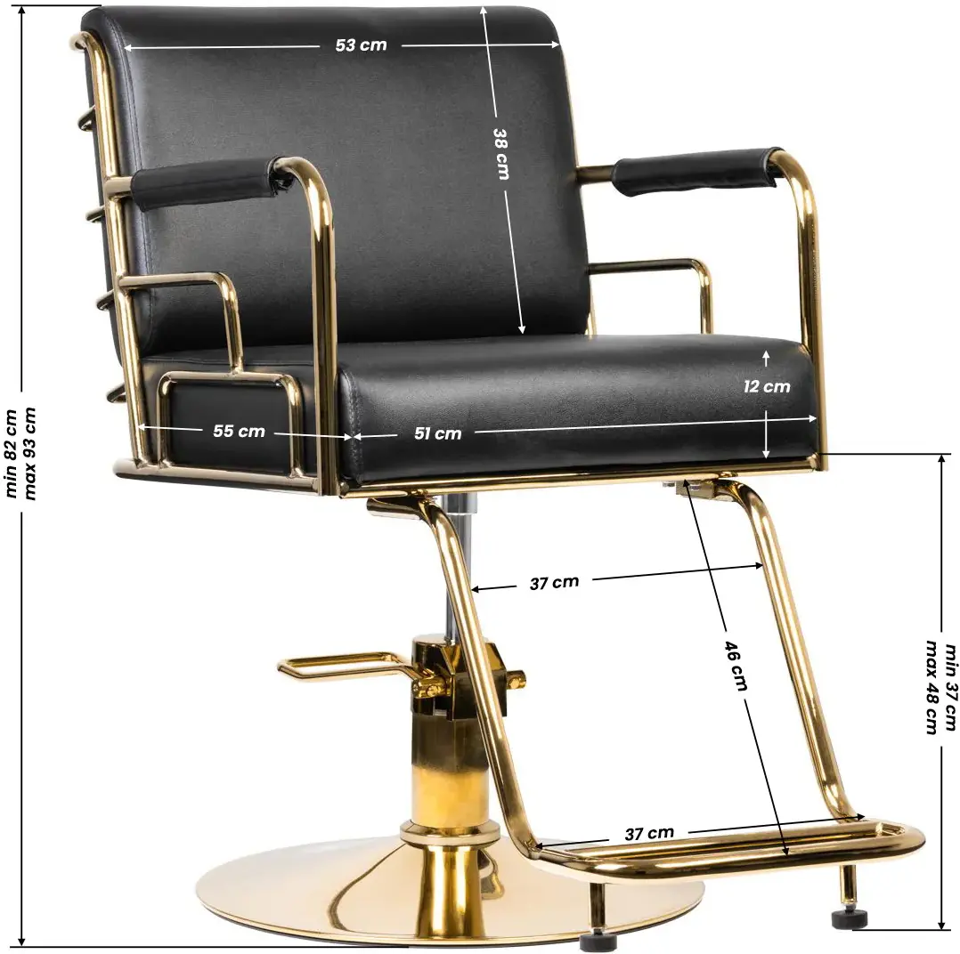 Кресло парикмахерское Gabbiano Prato 137106 (Black/Gold)