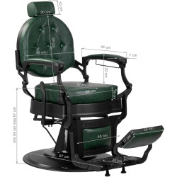 Fotoliu de coafor Gabbiano President 153445 (Green/Black) Thumb